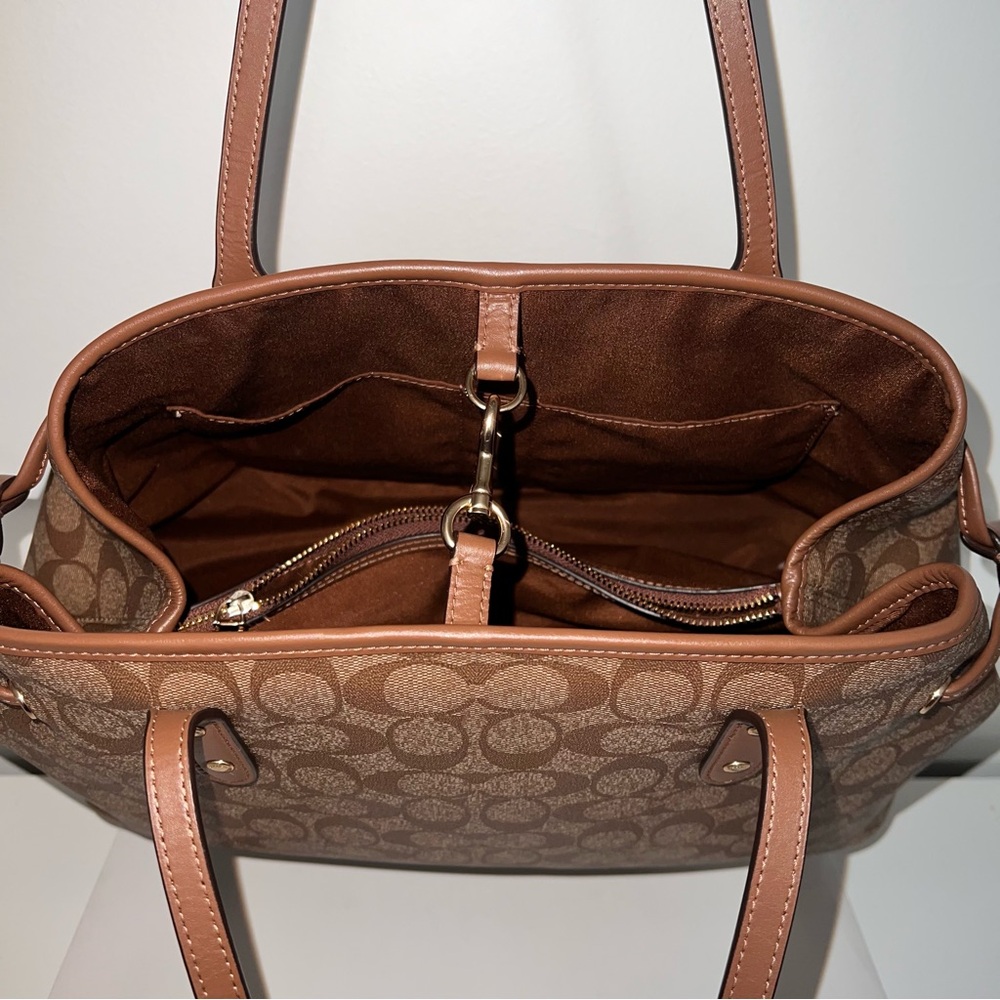 COACH Drawstring Carryall In Signature Canvas - Picture 7 of 15